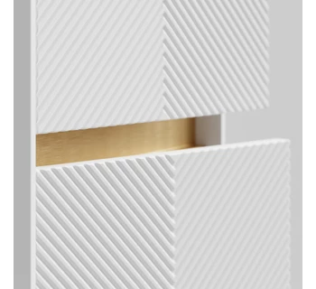 Шкаф-пенал подвесной Vod-ok Аурум 40 цвет белая эмаль матовая левый