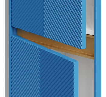 Шкаф-пенал подвесной Vod-ok Аурум 40 цвет капри синий матовый левый