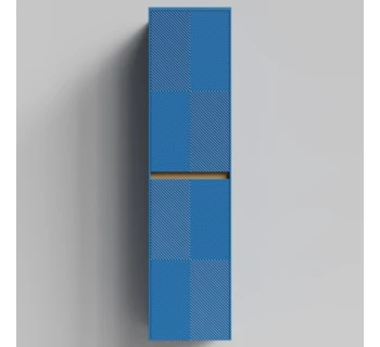 Шкаф-пенал подвесной Vod-ok Аурум 40 цвет капри синий матовый левый