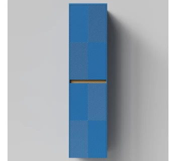 Шкаф-пенал подвесной Vod-ok Аурум 40 цвет капри синий матовый правый