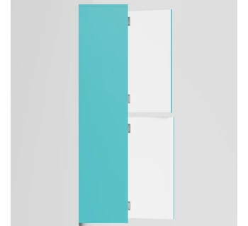 Шкаф-пенал подвесной Vod-ok Аурум 40 цвет водная синь матовый правый