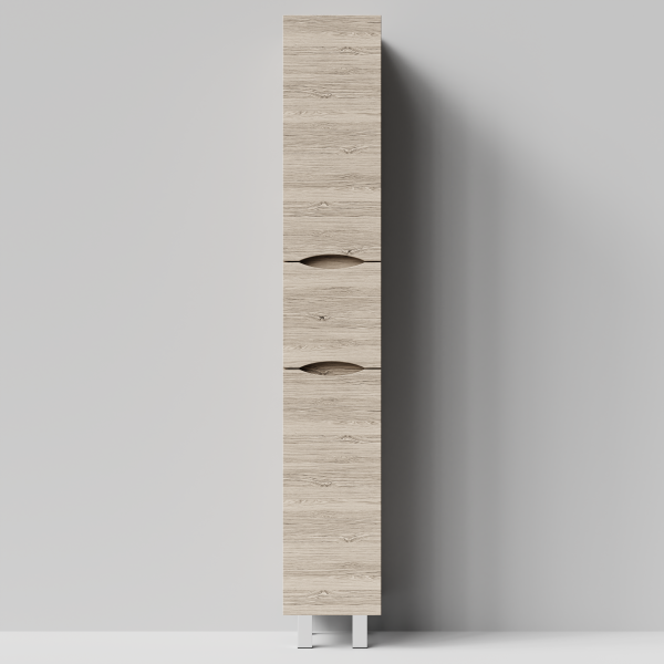 Шкаф-пенал напольный Vod-ok Лайт 30 цвет дубослив ореховый светлый левый