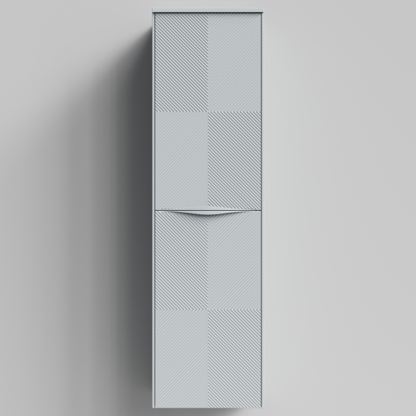 Шкаф-пенал подвесной Vod-ok Липс 45 цвет серое окно матовый левый