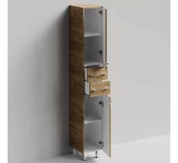 Шкаф-пенал напольный Vod-ok Мальта 30 цвет дуб тортуга правый