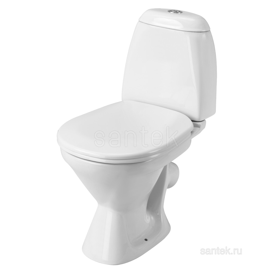 Унитаз напольный Santek Римини 1WH501523 с сиденьем полипропилен