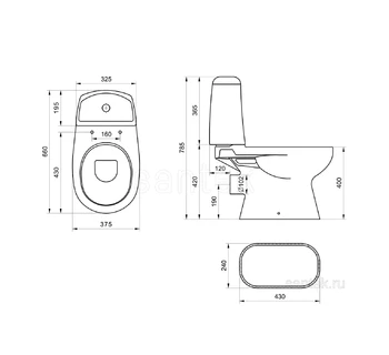 Унитаз напольный Santek Цезарь 1WH302415