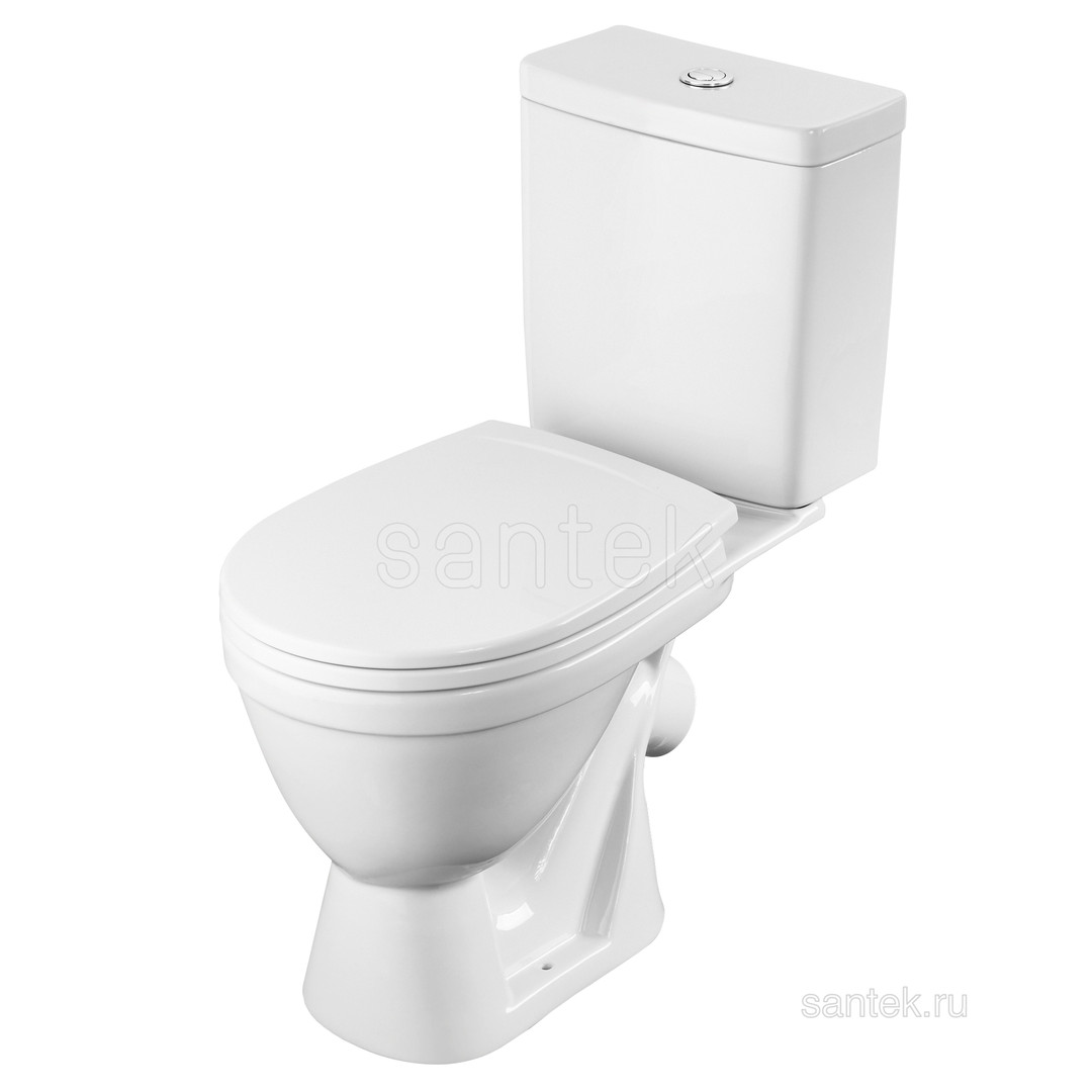 Унитаз напольный Santek Уно 1WH501613 с сиденьем полипропилен