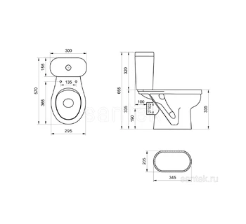 Унитаз напольный детский Santek Каспер 1WH501741 с сиденьем полипропилен