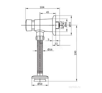 Писсуар Santek Гала 1WH501804