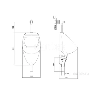 Писсуар Santek Гала 1WH501805