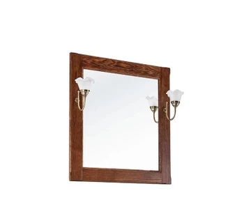 Зеркало Vod-ok Дубини 65 со светильником орех
