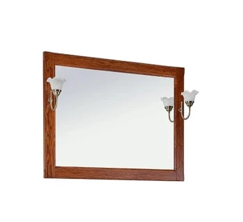 Зеркало Vod-ok Дубини 85 со светильником орех