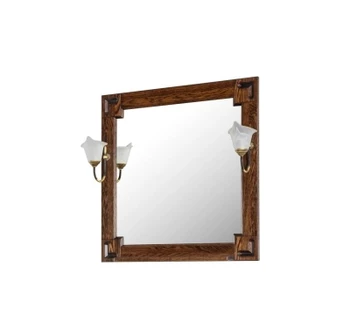 Зеркало Vod-ok Дубэлла 65 со светильником венге