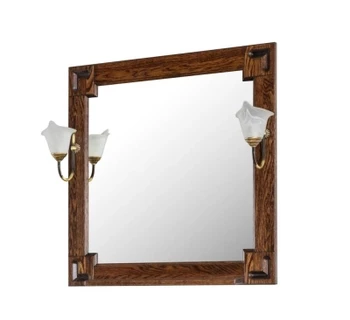 Зеркало Vod-ok Дубэлла 80 со светильником венге
