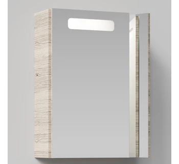 Шкаф-зеркало Vod-ok Мальта 60 цвет дубослив ореховый светлый левое