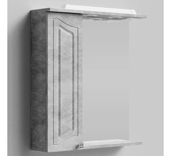 Шкаф-зеркало Vod-ok Адам 65 цвет горный камень левое