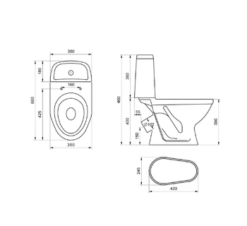 Унитаз-компакт Santeri Прайм комфорт белый 1.P206.3.S00.00B.F