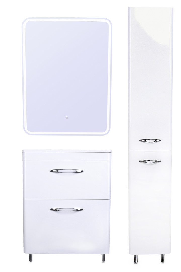 Тумба с раковиной Style Line Каре 60 два ящика цвет белый