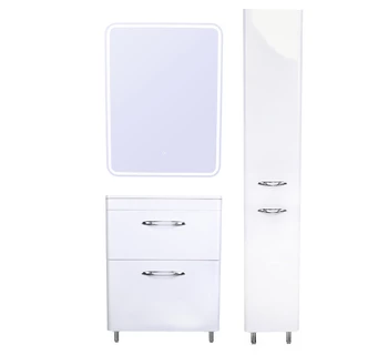 Тумба с раковиной Style Line Каре 60 два ящика цвет белый