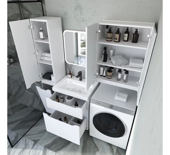 Тумба с раковиной Style Line Марелла 60 антискрейтч цвет белый матовый