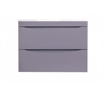 Тумба с раковиной подвесная Style Line Бергамо мини 70 антискрейтч цвет серый