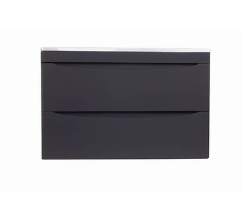 Тумба с раковиной подвесная Style Line Бергамо мини 80 цвет чёрный