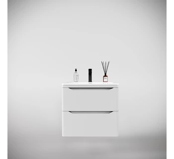 Тумба с раковиной подвесная Style Line Марелла 60 антискрейтч белый мат