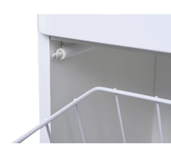Шкаф-пенал Style Line Каре 30 L напольный-подвесной с корзиной цвет белый