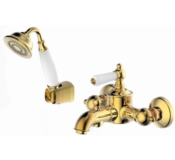 Смеситель для ванной Bravat Art F675109G-B золото