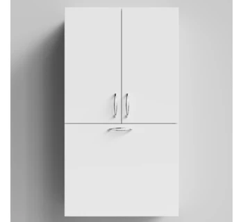 Шкаф подвесной Vod-ok 60 над стиральной машиной с корзиной для белья цвет белый