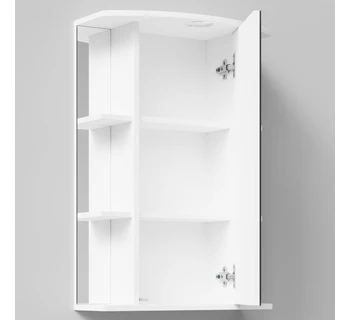 Шкаф-зеркало Vod-ok Эльба 55 цвет белый глянец правое