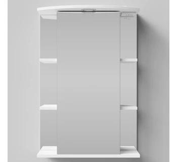 Шкаф-зеркало Vod-ok Эльба 55 цвет белый глянец правое