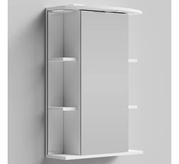 Шкаф-зеркало Vod-ok Эльба 55 цвет белый глянец левое