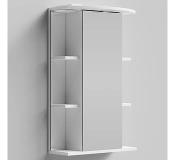 Шкаф-зеркало Vod-ok Эльба 50 цвет белый глянец левое