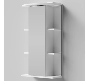 Шкаф-зеркало Vod-ok Эльба 45 цвет белый глянец правое