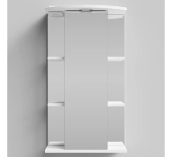 Шкаф-зеркало Vod-ok Эльба 45 цвет белый глянец левое