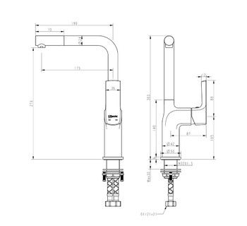 Смеситель Lemark Ursus LM7205BL для кухни