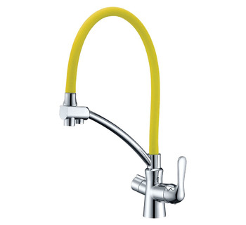Смеситель Lemark Comfort LM3070C-Yellow для кухни с подключением к фильтру с питьевой водой