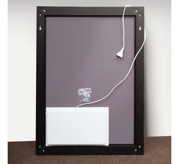 Зеркало Бриклаер Лофт 60 сенсор на зеркале бесконтактный, часы Черный