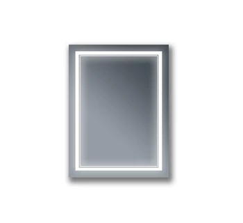 Зеркало Бриклаер Эстель 2 60 с подсветкой LED, на взмах руки зеркальное полотно глянцевое / белый
