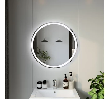 Зеркало Бриклаер Эстель 4 70 с подсветкой LED, на взмах руки зеркальное полотно глянцевое / белый