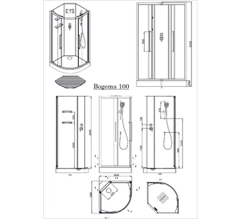Душевая кабина Acquazzone Bogema 100
