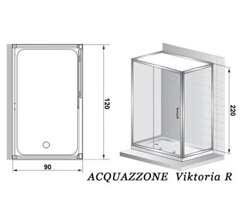 Душевая кабина Acquazzone Viktoria 120SL-R без пара