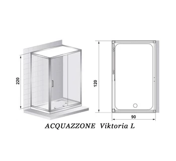 Душевая кабина Acquazzone Viktoria 120SL-L с паром