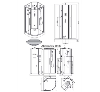 Душевая кабина Acquazzone Alexandra 100