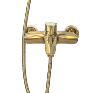 Смеситель для ванны с душем ПРОФСАН ПСМ-303-1 STEEL GOLD