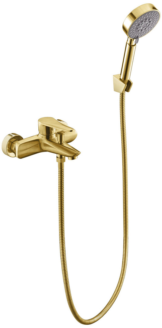 Смеситель для ванны с душем ПРОФСАН ПСМ-303-1 STEEL GOLD