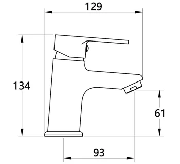 Смеситель для раковины VODA Fin FN26