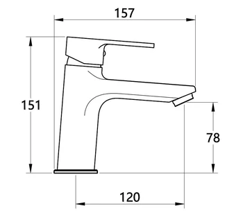 Смеситель для раковины VODA Fin FN26M