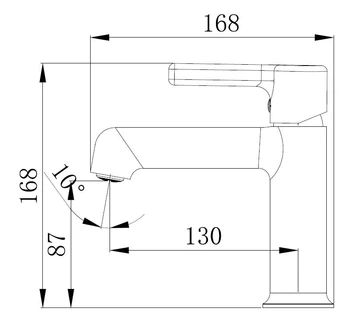 Смеситель для раковины VODA Column Black CLM26MB